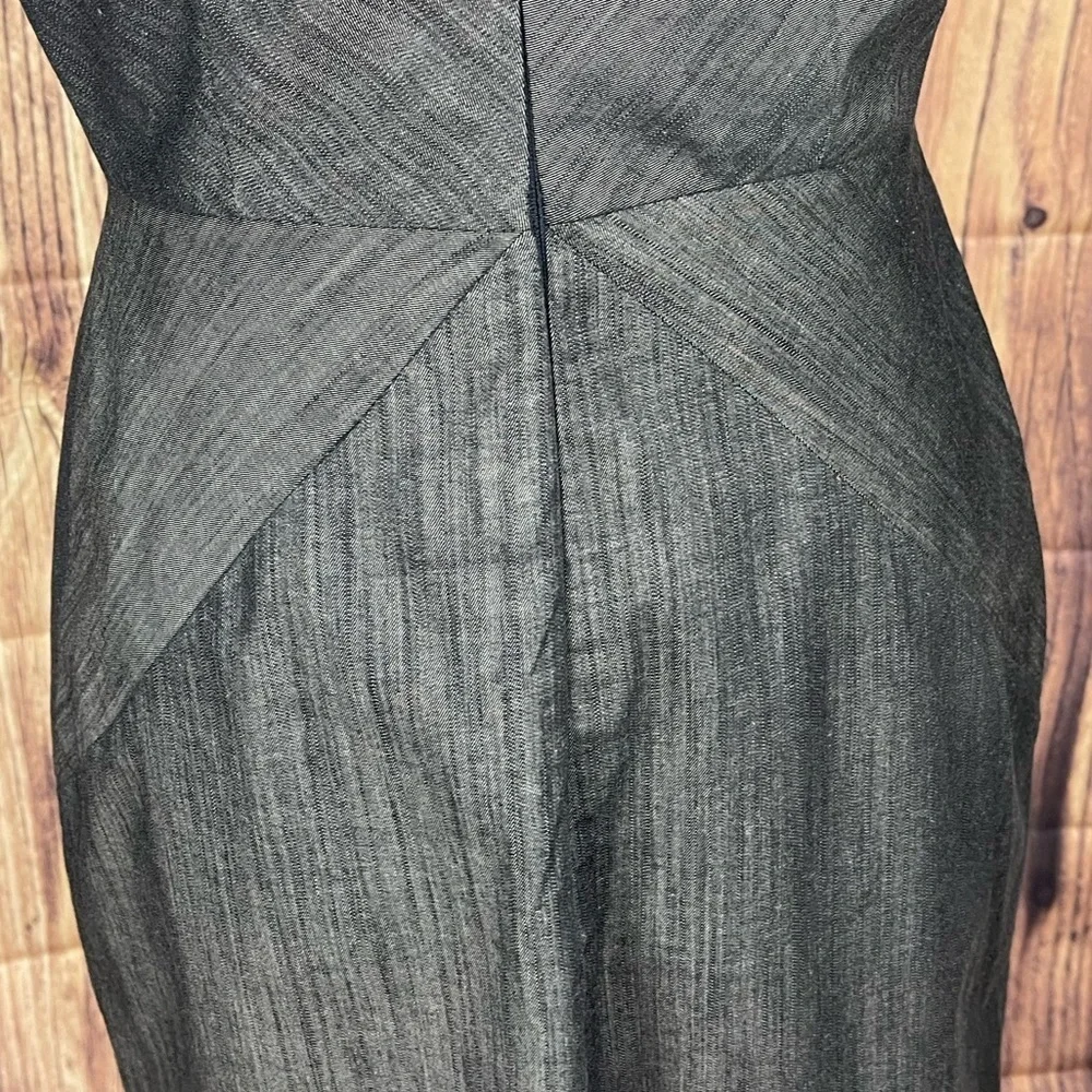 Calvin Klein gray cotton blend V-neck dress women’s size 6 Calvin Klein - Picture 10 of 13